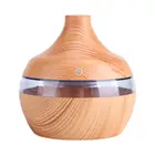 Ultrasonic 300ml 7 color changing wood grain humidifier Aroma diffuser Air Aromatherapy
