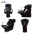 barber salon black high-end male and female hair washing shampoo chairs