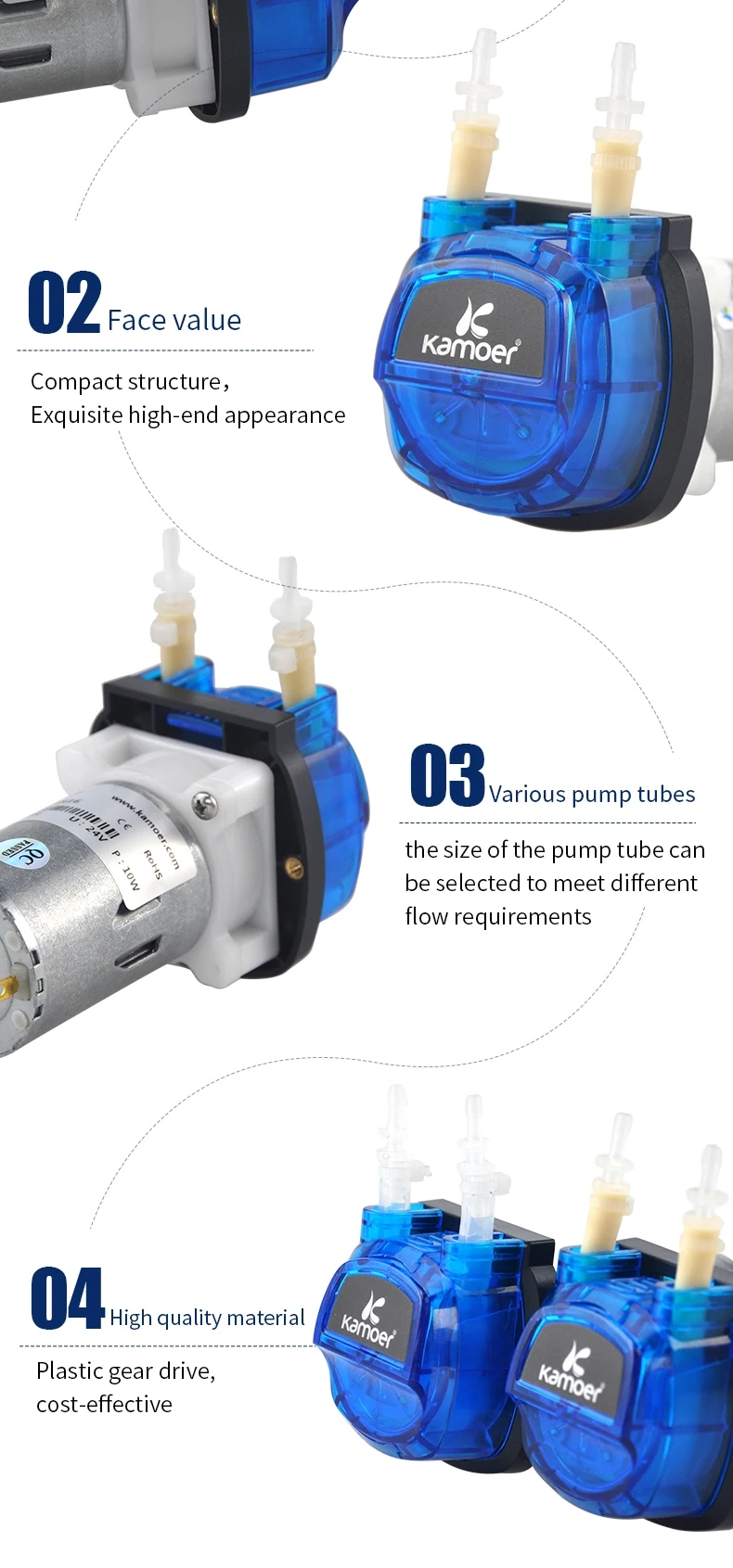 Kamoer Khs V V Dc Brush Motor Electric Liquid Filling Milk Analyzer