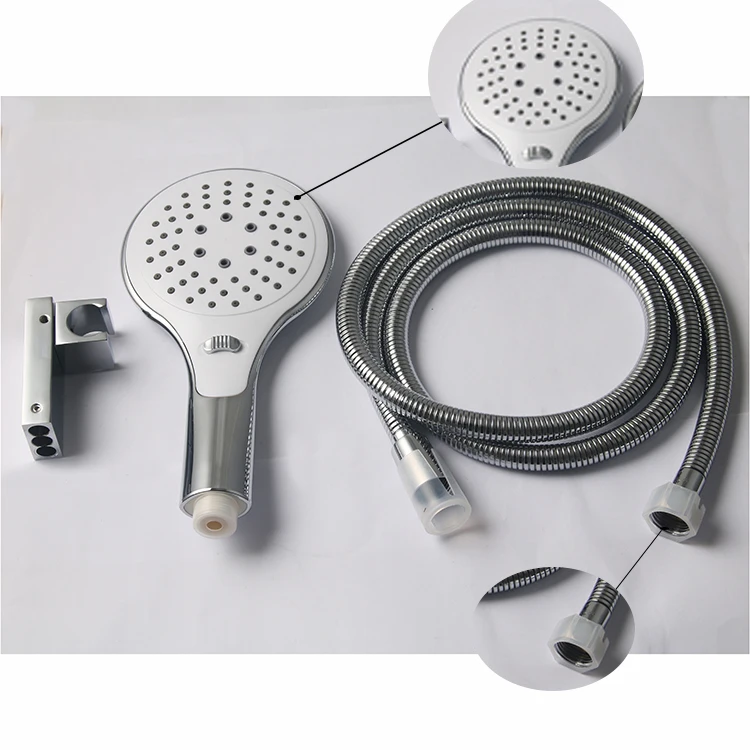 China factory direct price hot sale bathroom hand held spray shower hand PVC sus201 double lock shower hose shower faucet
