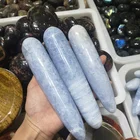 Natural Crystal Quartz Massage Wand Celestite Crystal Massage Roller Wand
