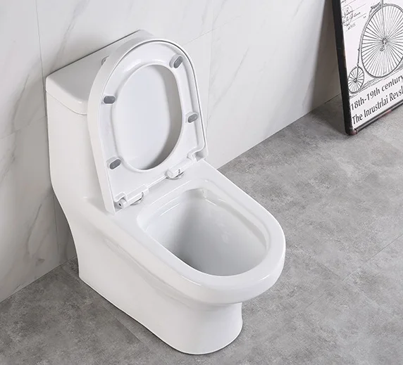 Modern European Chinese Hotel Sanitary Ware One-Piece Project Ceramic Toilet Washdown Bathroom WC Home Washroom Use Fittings manufacture