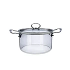 Pot Factory Directly Wholesale Beautiful High Temperature Resistance Glass Soup Cooking Pot