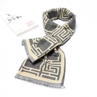 Low Scarf Men's Viscose Scarf In Stock Low MOQ Winter Plaid Scarf 100% Viscose Men Scarves