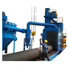 shot blasting and painting machine for steel plate and h beam steel profile surface rust removing