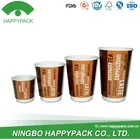 HAPPYPACK Custom Color China Disposable Environmental High Quality Double Wall Cup 8oz hot coffee paper cup Frees Sample