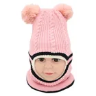 Unisex baby high quality custom warm outdoor winter hat and scarf set