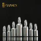 High-grade electroplating silver 50/10 ml cosmetic sub-assembly glass essential oil dropper lotion essence bottle