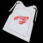 china factory Custom printed adult restaurant use disposable plastic bibs lobster