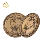 Wholesale cheap metal lucky souvenir soft enamel Custom gold coin