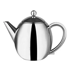 China Supplier Luxury Iso9001 Tea Pots Ware Double Wall Silver Teapot Set
