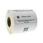 Factory wholesale Custom roll thermal transfer strong adhesive blank art paper carton label sticker for Zebra Dymo printer