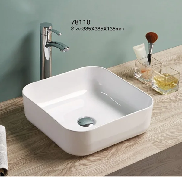 above counter Rectangle Bathroom Sink