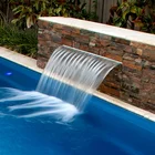 Outdoor Indoor Water Feature Artificial Waterfall Cascade Swimming Pool Fountain
