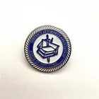Blue Color Several Zero Metal Soft Enamel Lapel Pin With Curve Needle Accessory