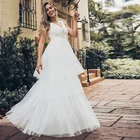 Ever-Pretty Double V-Neck Layered Beaded Wedding Dress