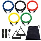 Straps Ankle Fitness Handles Training Exercise 11 Pcs Sports Resistance Tube Bands Set