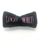 High quality simple design soft plush bowknot towel headband spa headband