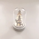 Bolylight クリスマスツリーと鹿形状テーブルライトとガラスカバー家の装飾ライトベッドルーム/子供の部屋