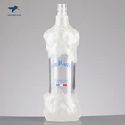 750ml Frosted Painting Bottle Glass Vodka With Screw Cap
