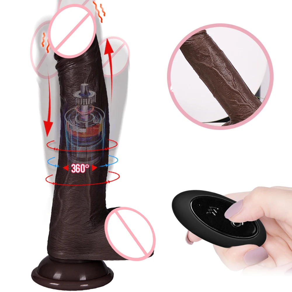 Thrusting Dildos Vibrators Wholesale Realistic Dildo Sex Toy Dual