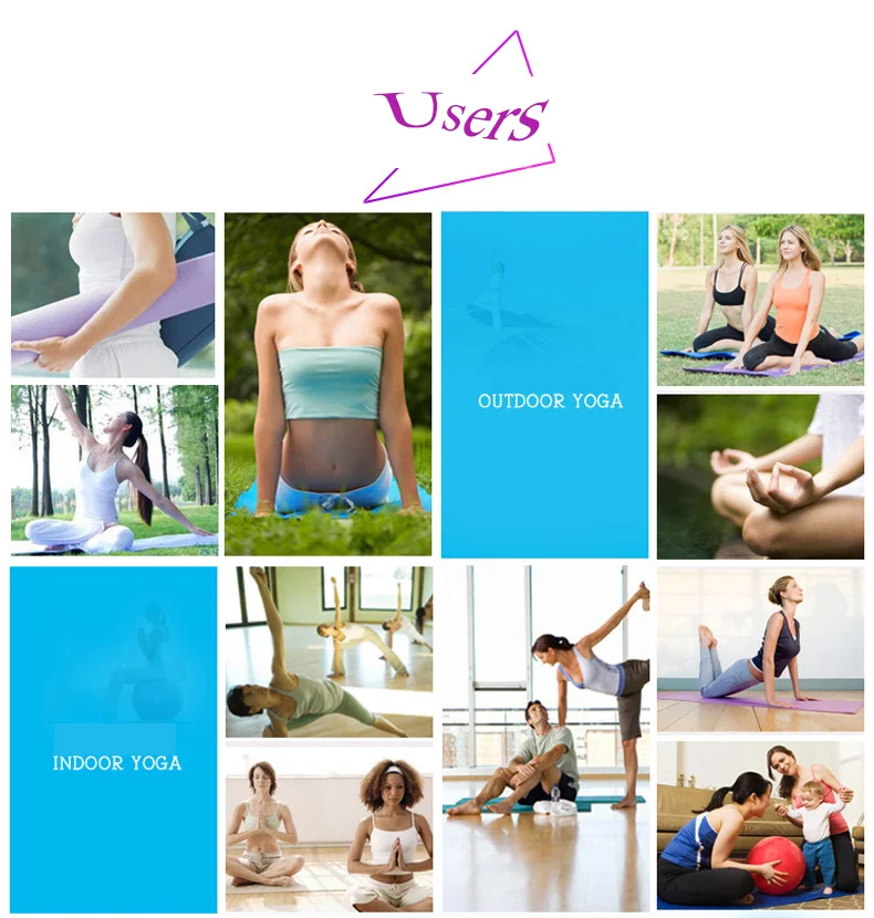 Thảm tập Yoga dày chống trượt NBR đàn hồi cao Trọng lượng nhẹ 10mm Lớn cho phụ nữ 7