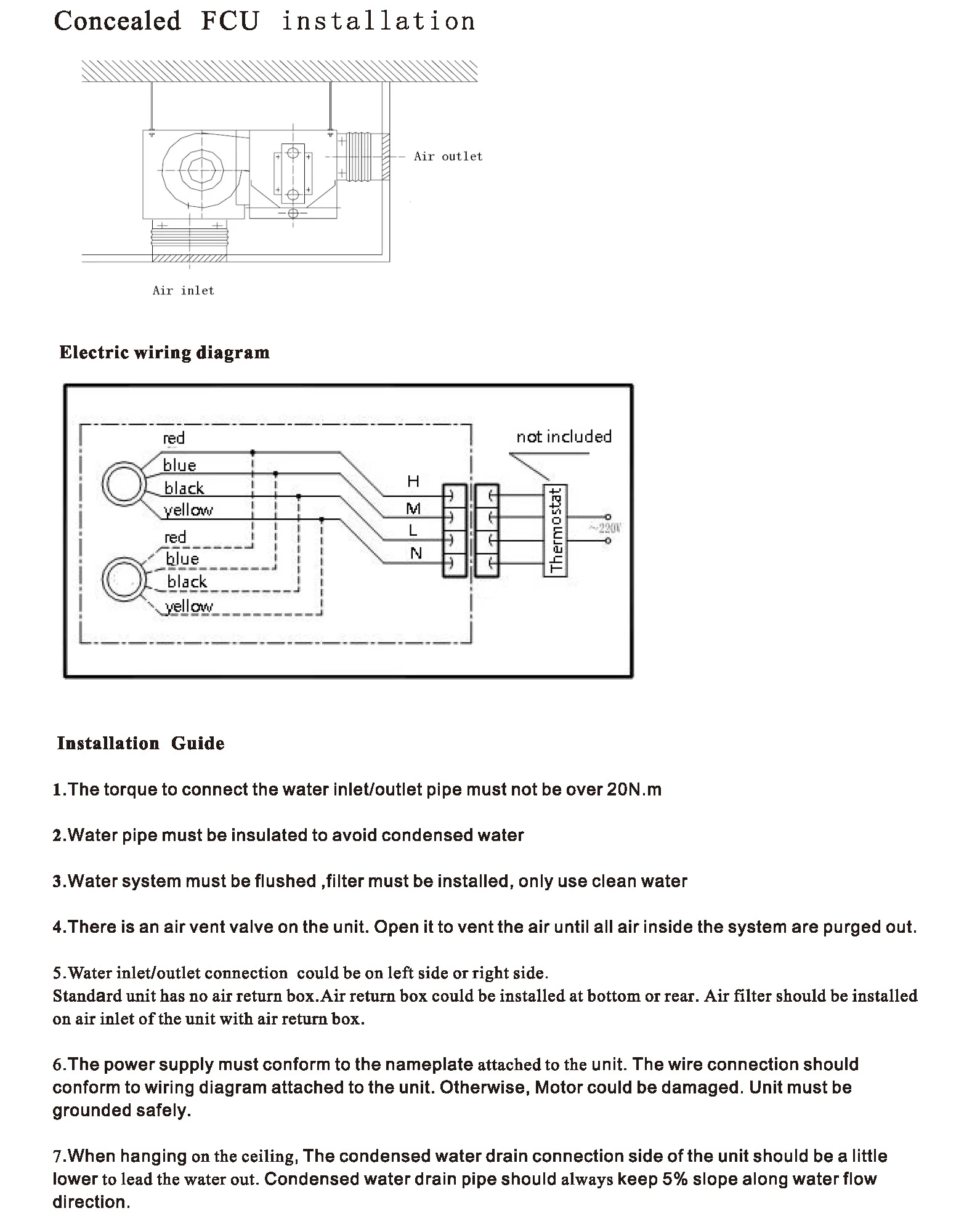 Fan Coil Unit, Ceiling, FCU - detail 4