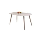 Langfang Famous Classical Italian Small Cheap Modern Simple Glass Top Metal Legs Designs Dining Table Set 4 Chairs