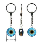 wholesale double sided custom evil eye crystal 3d emoji keychain
