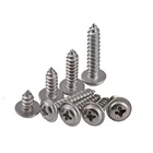 Screws With Stainless Steel Cross Recessed Pan Head Tapping Screws With Collar DIN968
