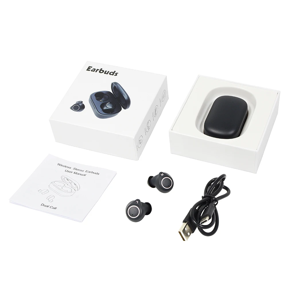 2019 Brand Customization Preferred W1 TWS BT V5.0 Wireless in Ear Earbuds Wake up Siri Earphone with Charging Box - ANKUX.COM