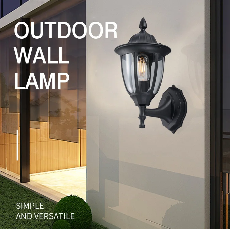 Wholesale Spot Luxury Black Outdoor Garden Balcony Decor Wall Lamp