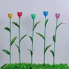 Factory direct led tulip lamp outdoor landscape inserted ground light acrylic tulip with leaves
