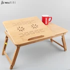 Wooden Folding Small Bed Serving Tray Laptop Table On Bed