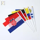 Hot style customized best plastic poles quality waving flag