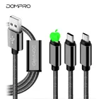 Original fast battery 3in1 micro usb 3.1 type c multi charging data line game cable for samsung phone charger cable