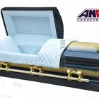 ANA Funeral Supplies American Style Urn Shape Round Corner Coffin Solid Bronze Casket