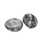 natural plum blossom Tourmaline massage quartz palm stone healing crystal tumble stone