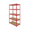 Monster Warehouse Racking Z-Rax Extra Strong Steel Industrial/Home Shelves Red 90cm W 45cm D Storage