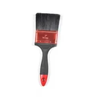 Paint Brush With Rubber Plastic handle and black bristle mixed
