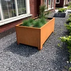 Steel Flower Pot Steel Laser Cut Square Metal Planter Corten Steel Flower Pot