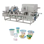 Ac inverter plastic jelly pudding cup filling sealing machine for polyethylene container
