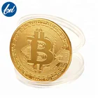Factory commemorative souvenir plating high quality commemorative custom collectible metal bitcoin coin