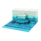 Christmas Gifts Laser Carving 3D Custom Memo Pads With Led Lights
