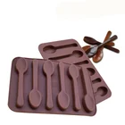 Reamazing Silicone Spoon Chocolate Mold 6 Cavities Candy Making Molds DIY Specialty Bakeware