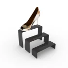 Adjustable table top colored acrylic shoe display risers set for sale