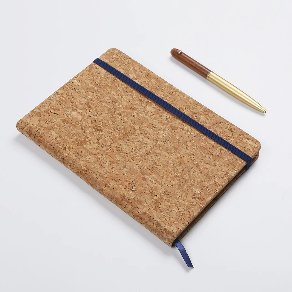 custom logo soft wood leather notebook gift set for business