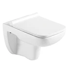 One piece Western Wall-hung Washdown Comfortable and Special Ceramic Toilet with Optional Accessories