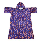 Wholesale custom printed hooded beach surfing towel adult poncho hooded changing towel robe