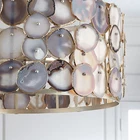 JC LIGHTING Nordic style stone house lighting agate onyx plate chandelier Custom design for countryside villas